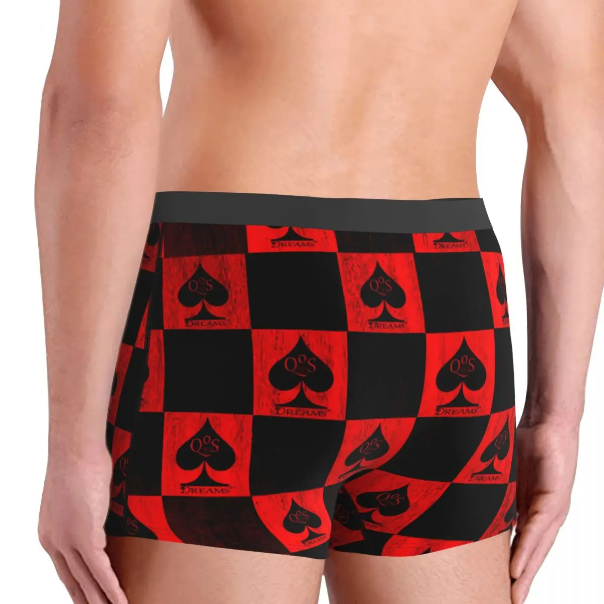 Queen Of Spades Underwear Red Checkers Printed Boxer Shorts Hot Males Panties Breathable Shorts Briefs Gift - Image 4