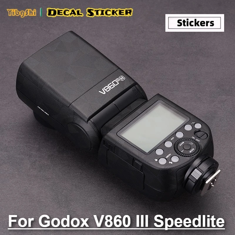 ل Godox V860III V860 III Speedlite غطاء ملصق ل Godox V860IIIS V860IIIN V860IIIC فلاش الكاميرا قسط ملصق مائي الجلد