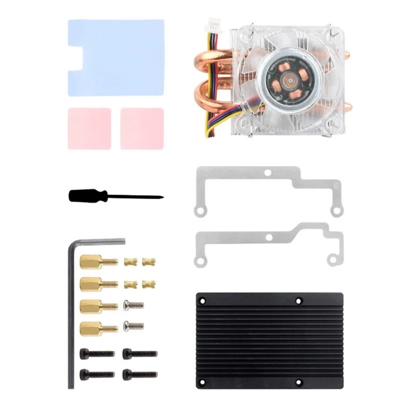 

CPU Cooling Fan for Pi 5 PC Cooling Computer with Colorful LED Lighting, Strong Air Circulation