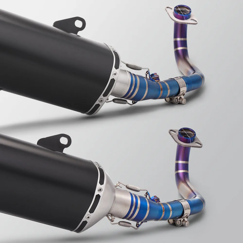 High-Performance Motorcycle Exhaust System Muffler Slip Sleeve, Front Pipe Titanium Alloy for Yamaha Tricity 300