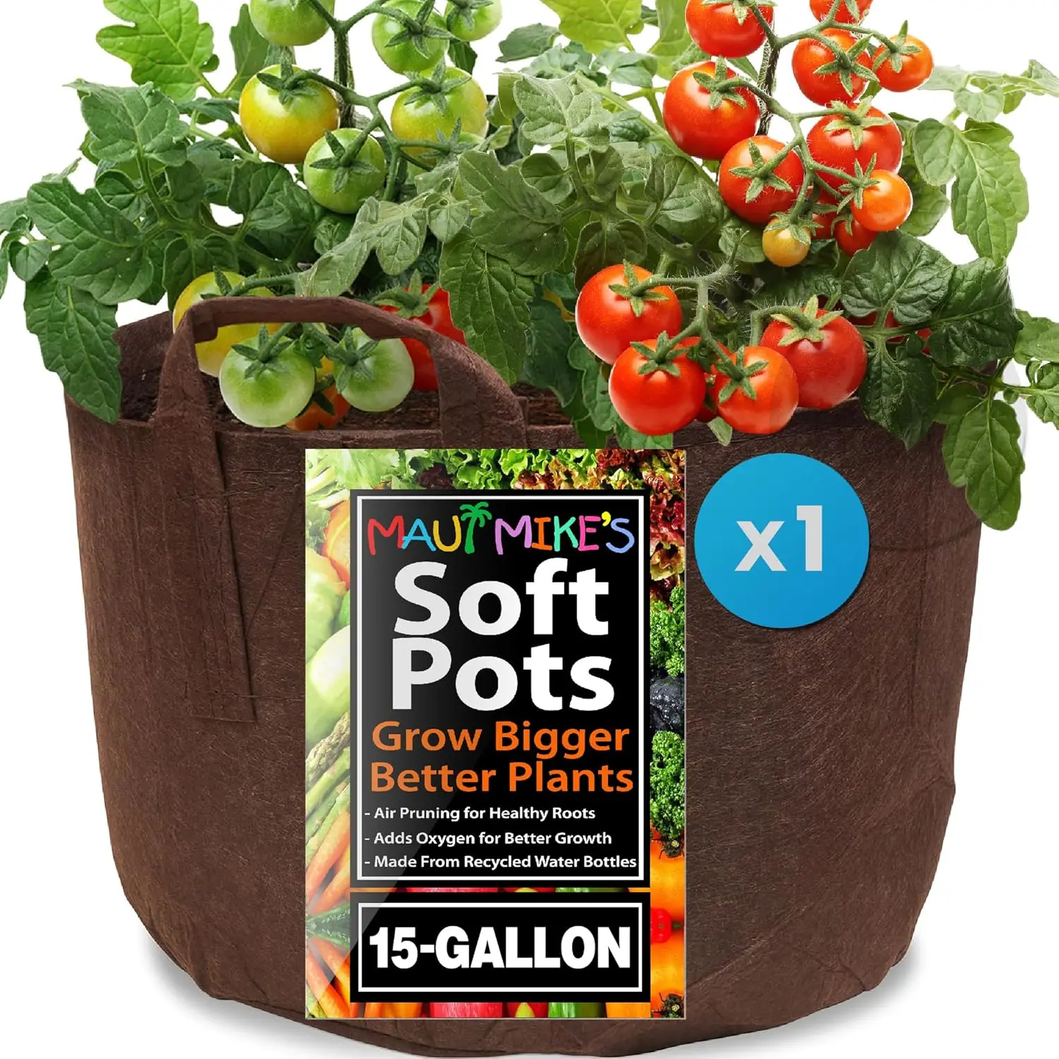 

Soft Pot (15 Gallon) Thicker Grow Bags/Fabric Planters from .Made from Recycled Water Bottles. Industrial Sewn Strong