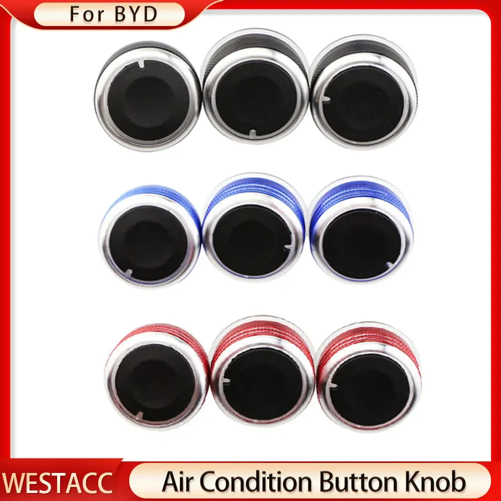 Aluminum Alloy Car Air Conditioning Knobs Heat Control Switch Button Knob for Toyota Old Corolla Before 2016 for BYD F3 F3R