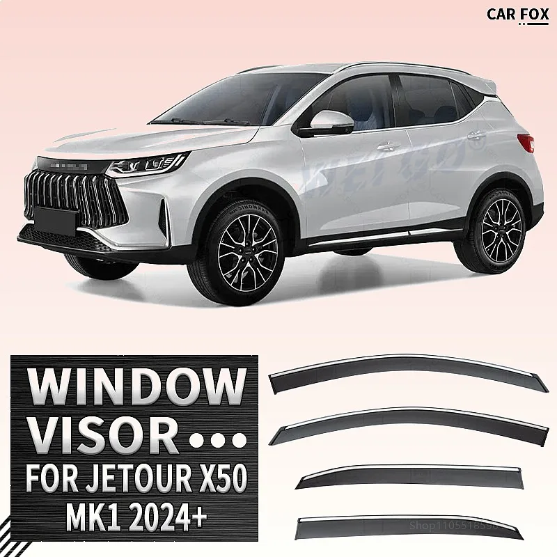 

For Jetour X50 2024+ Car Window Visor Rain Sun Shade Windshield Side Awning Auto Accessories