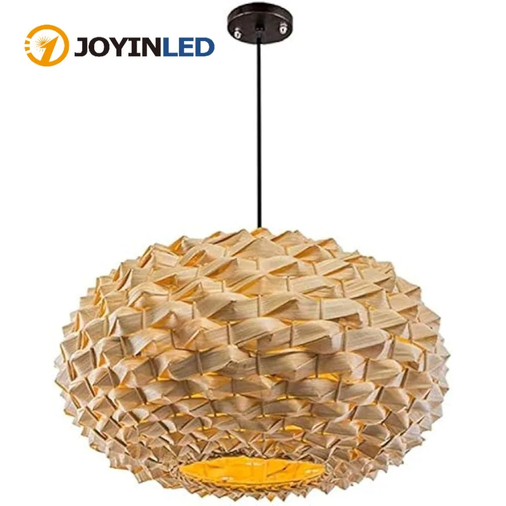 

35cm Retro Bamboo Woven Pineapple Ceiling Lantern DIY Wicker Rattan Light Living Room Bedroom Dining Tea House E27 Pendant Lamp