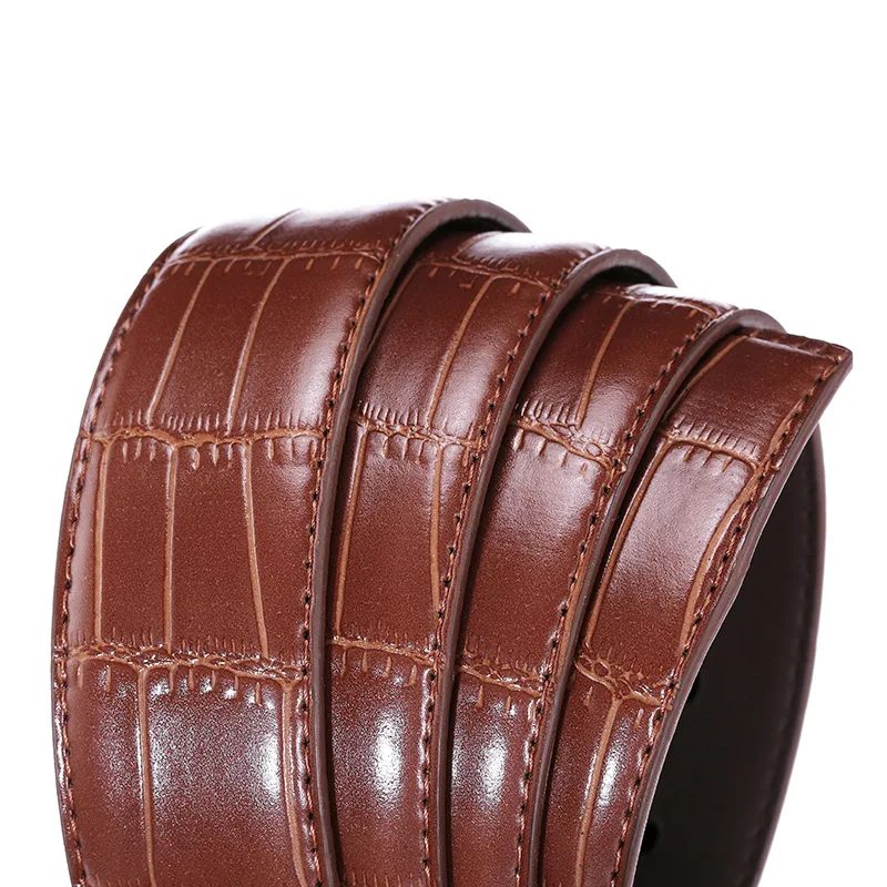 Männer Automatische Schnalle Gürtel Keine Schnalle Gürtel Marke Gürtel Männer Hohe Qualität Männlich Echte Strap Jeans Gürtel 3,7 cm gürtel – Detail 6