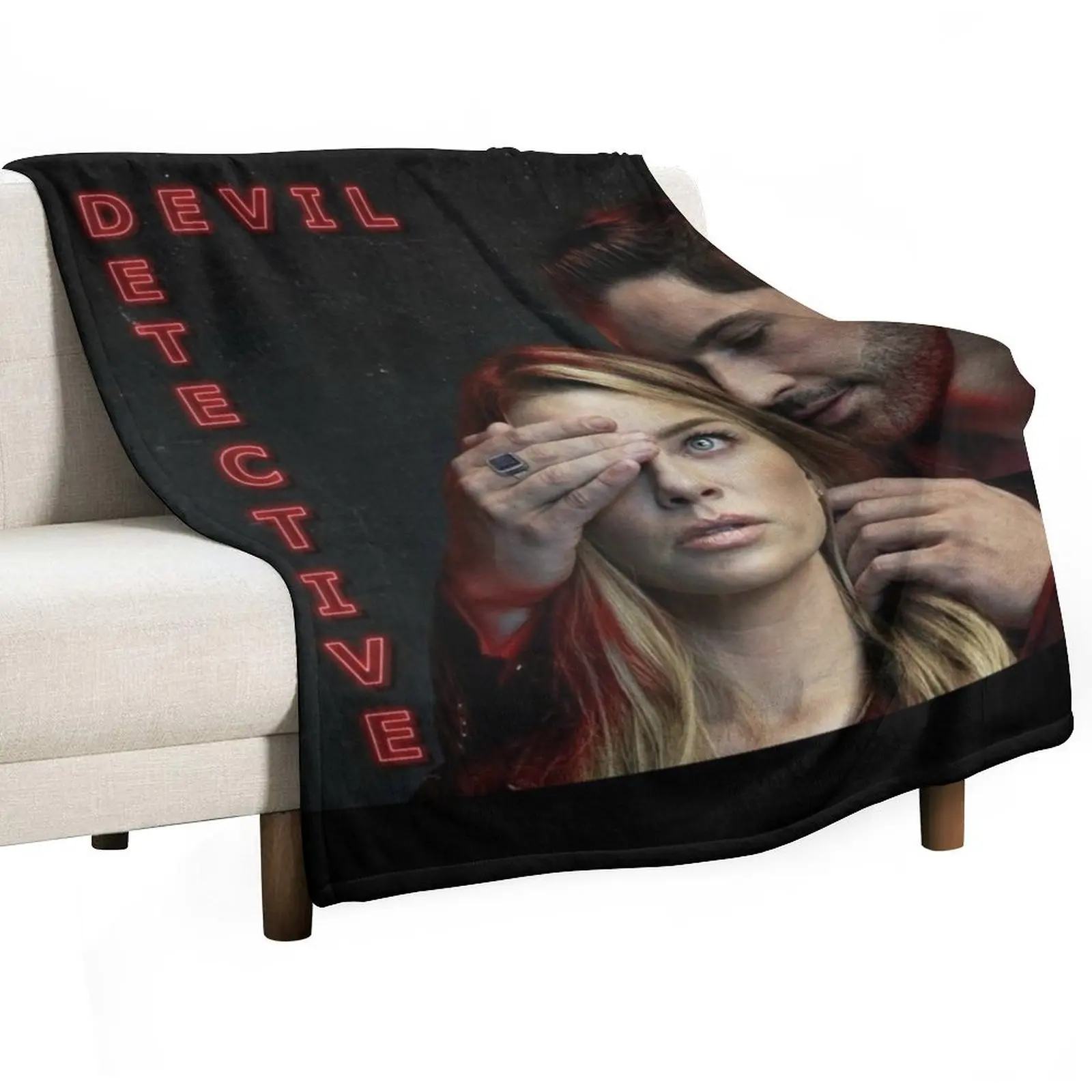 Devil-Detective / Lucifer-Chloe Throw Blanket Personalized Gift Decorative Sofa Bed linens Hairy Large Thin Blankets