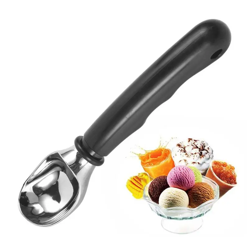 Anti-Freeze Stainless Steel Ice Cream Scoop Dishwasher Safe Cookie Scoop Heavy Duty Polished Multifunctional Icecream Scoop