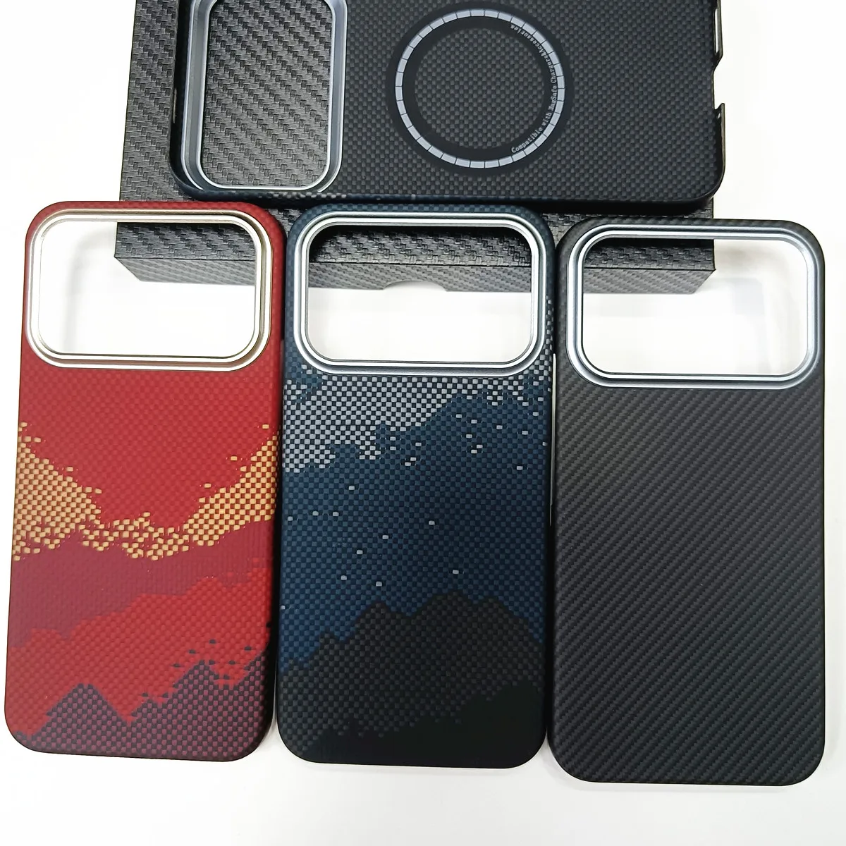 

Genuine Aramid Carbon Fiber Case For Redmi K90 Pro Max K90ProMax Sunset Starry sky Bulletproof Magnetic Wireless Thin Cover