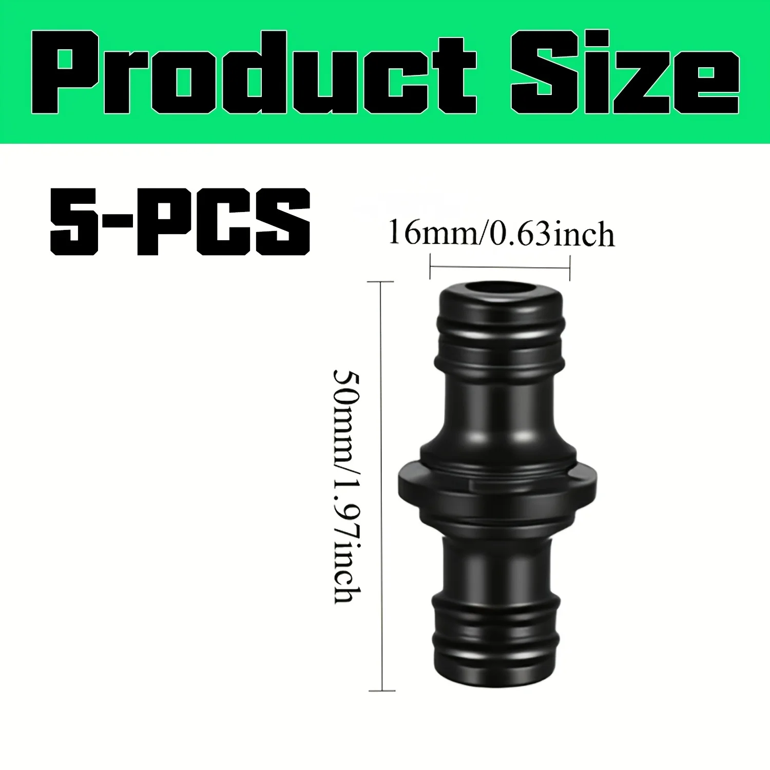 2 Way Garden Hose Connector Joiner Male Coupler Water Pipe Tap Male 1/2