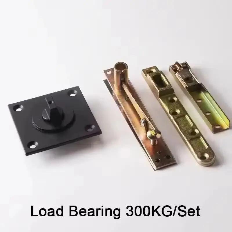 

1Set Black Heavy Door Pivot Hinges 360 Degrees Rotation Invisible Door Hinges Up and Down Mount Door Shaft Loading 300KG