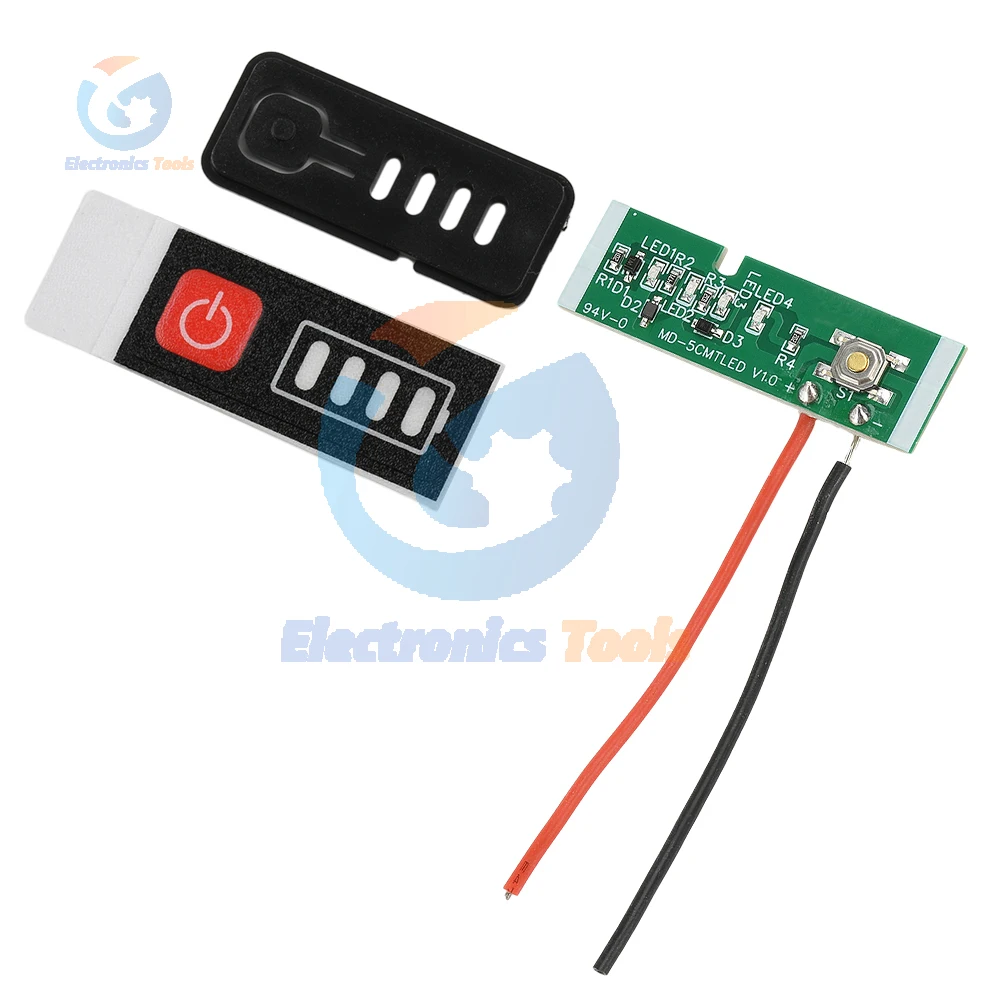 Battery Capacity Indicator Module 10S 36V 42V 5S 18V 21V Lithium Battery Power LED Display Battery Shell Battery Level Indicator