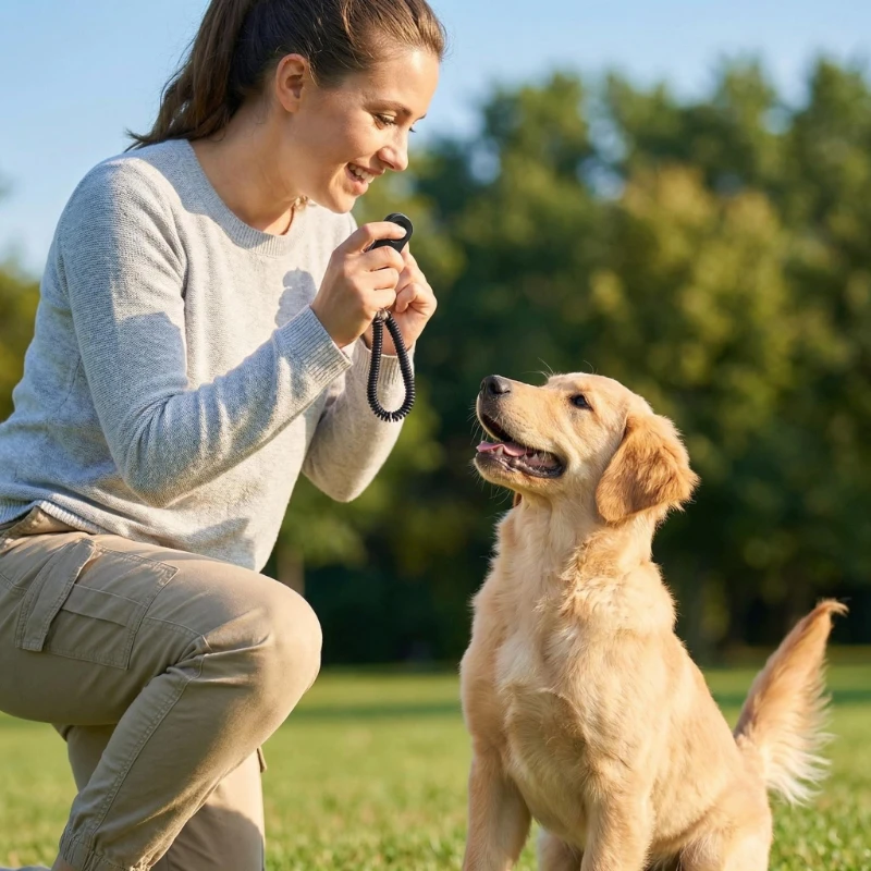 犬用訓練スナップボタンペットコマンドデバイス、ペットホイッス - Dog Clicker Training With Wrist Strap のレビューと価格