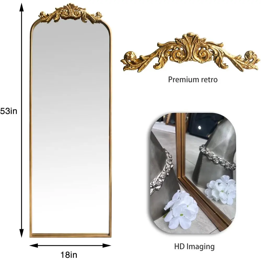 Gold Antique Arched Mirror 3