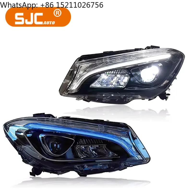 

Светодиодные фары SJC для Mercedes Benz CLA W117, передние фары, пригодные для BENZ, автомобильные детали, головной светильник в сборе 2014-2019, Plug and Play