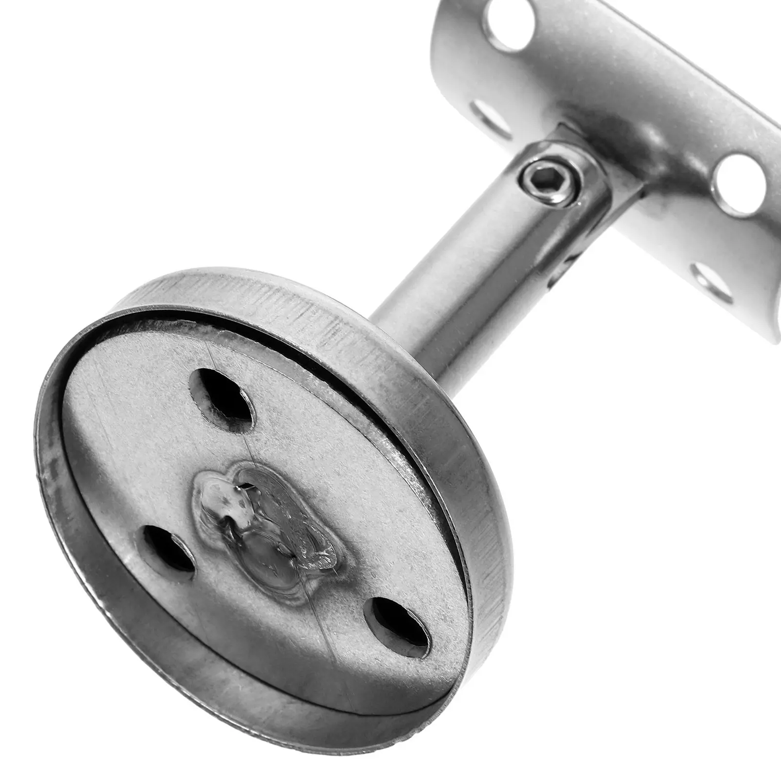 Stainless Steel Wall Mounted Support Bracket Straight Design for Handrail Installation Indoor Outdoor Stable Handrail Holder