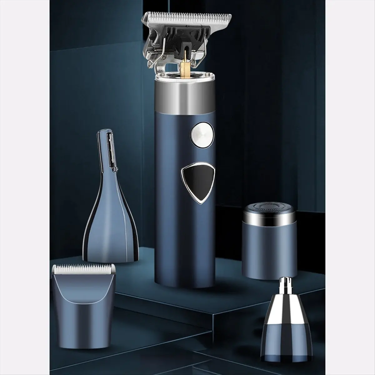 

(A61K) Beard Trimmer for Men Electric Hair Clipper Cordless Mens Grooming 5 in 1 Kit Hair Trimmer & Mustache Trimmer & Nose