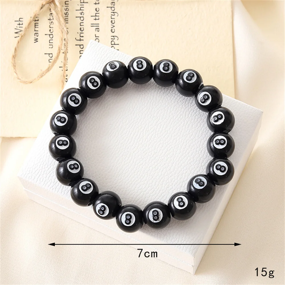 New Fashionable Sports Style Rugby Football Basketball Baseball Beads Men's and Women's Versatile Jewelry Ball Acrylic Bracelet