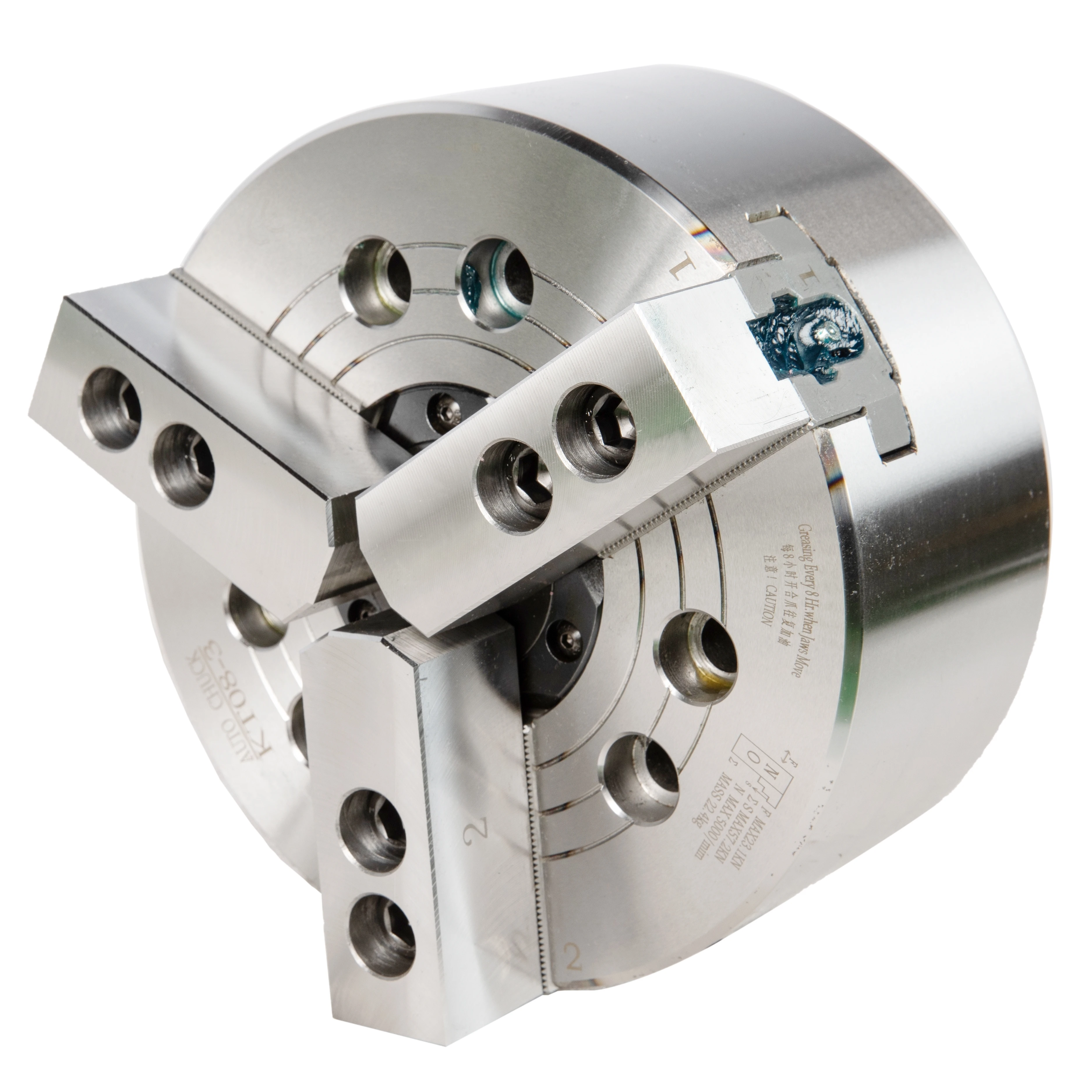 for Lathe Machine Chinese Import Steel MaterialHydraulic Hollow 3 Jaw Chuck