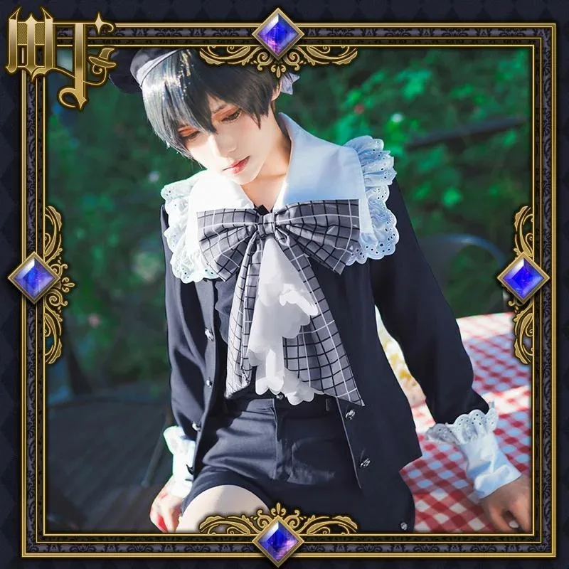 

CyAnime Black Bulter Ciel Косплей Костюм Ciel Phantomhive Униформа Ciel Дошкольная Косплей Одежда Хэллоуин Косплей