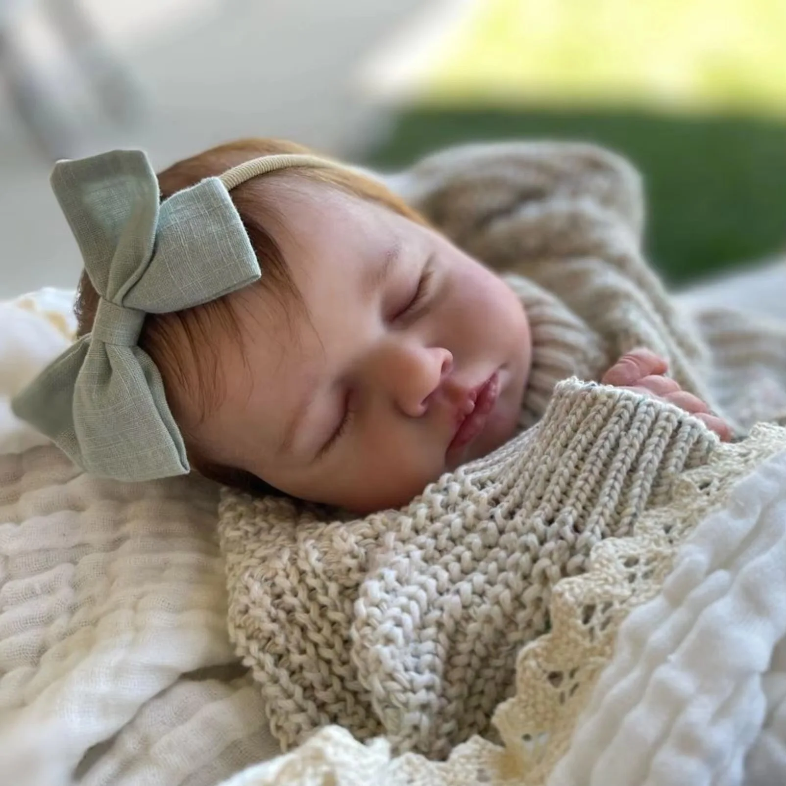 NPK Schlafende Loulou-Puppe, 19-Zoll-Neugeborene, Babygröße, wiedergeborene Puppe, handgefertigt, 3D-Haut, bemalt mit sichtbaren Adern, Weihnachtsgeschenk