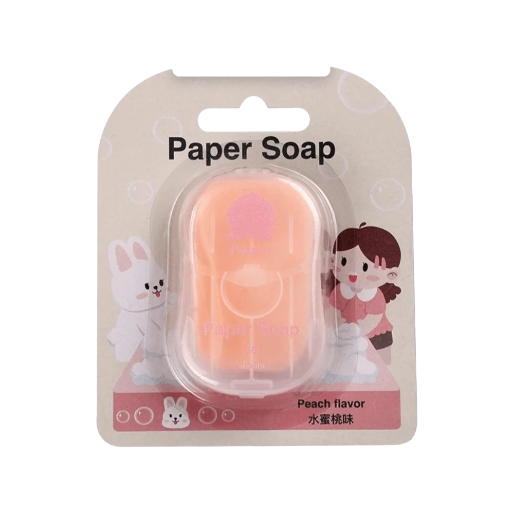50pcs Mini Size Disposable Soap Paper Scented Foaming Skin Friendly Portable Soap Flakes Convenient Hand Washing Soap