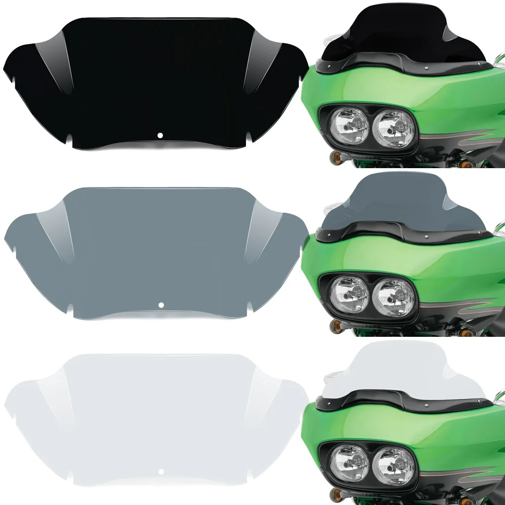 9.5'' Motorcycle Windshield Double Light Windscreen Wind Deflector fit For Harley Touring Road Glide FLTRXSE EFI FLTRI 1998-2013