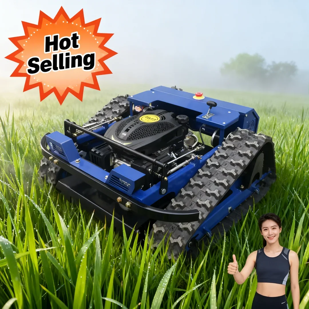 

Customized Small Home Remote Control Crawler Lawn Mower High Quality Zero-Turn for Garden Field Hay Maintenance