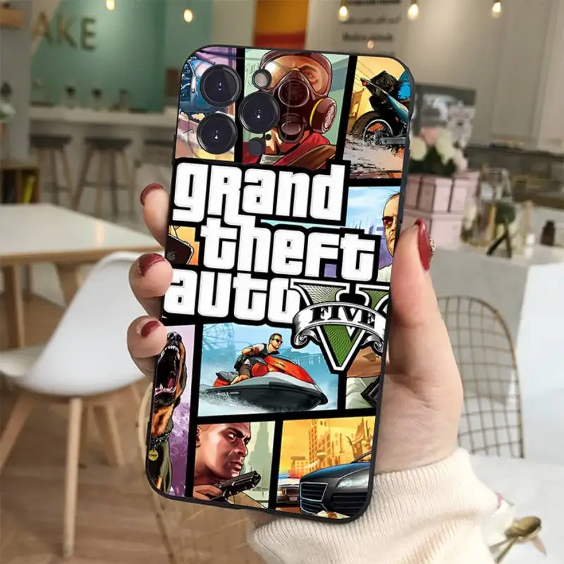 Rockstar Gta 5 Grand Phone Case Silicone Soft for iphone 14 13 12 11 Pro Mini XS MAX 8 7 6 Plus X XS XR Cover