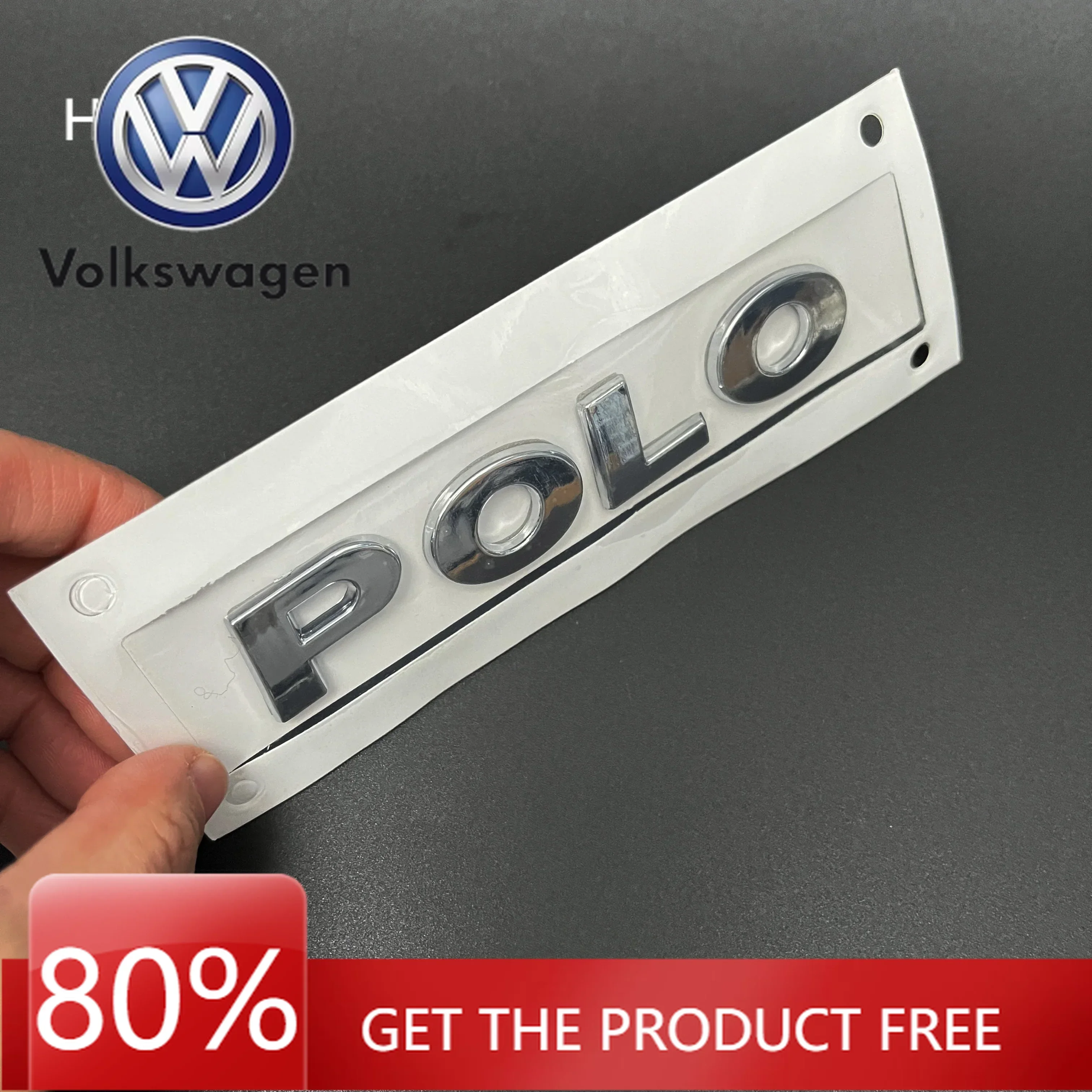 

For VW Volkswagen Jetta MK5 Golf For VW Polo 1.4 1.6 Trunk Lettering Displacement Standard Rear Tail Mark Silver