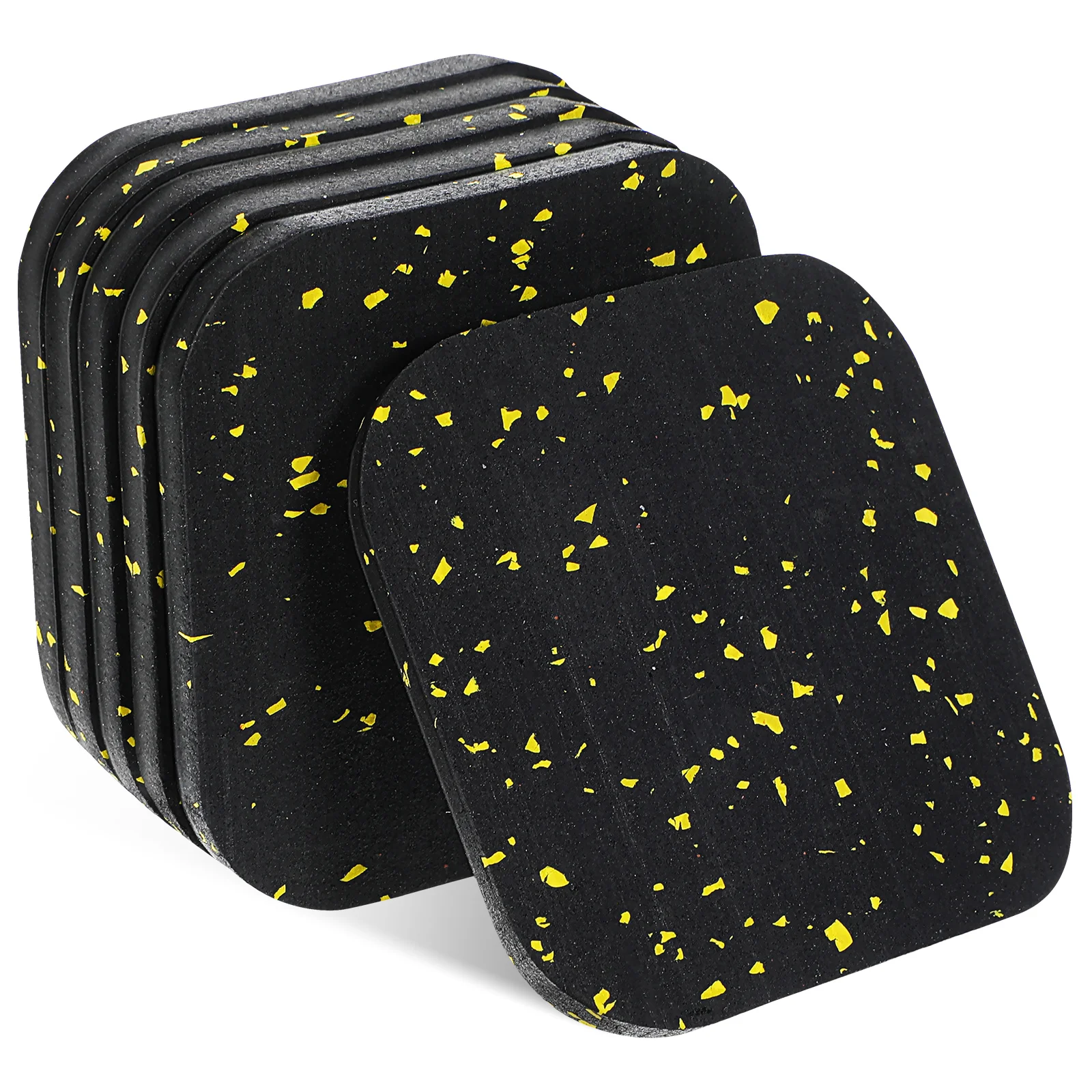 

6Pcs Anti-Vibration Thick Rubber Equipment Mat for Treadmill Floor Protection Noise Reduction Pads