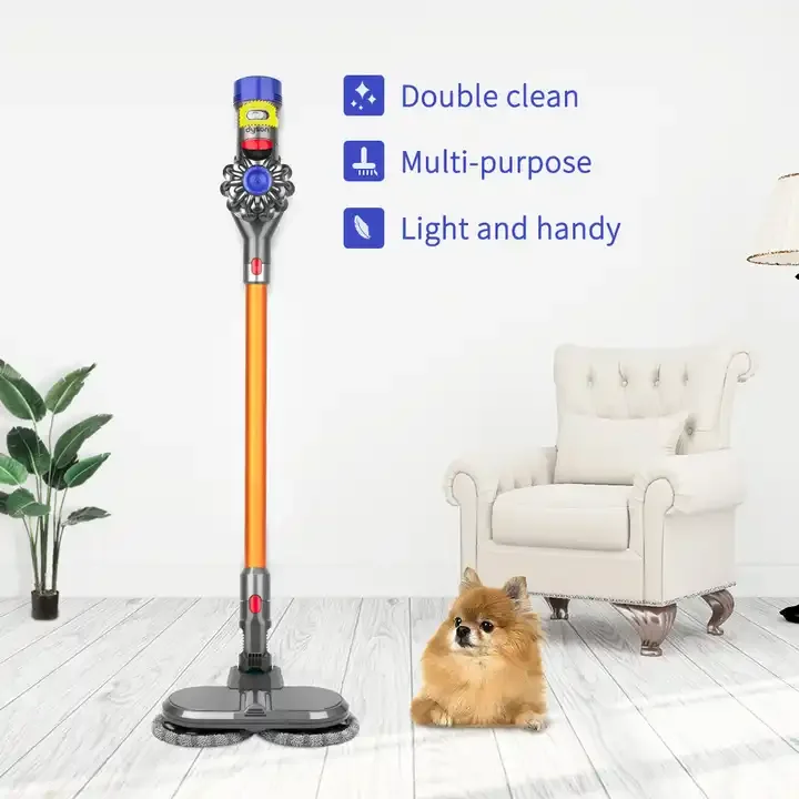 رأس تنظيف الممسحة الكهربائية الرطبة والجافة 2025 - متوافق مع المكانس اللاسلكية Dyson V7-V15 Slim (فرشاة تنظيف الأرضيات متعددة الأسطح