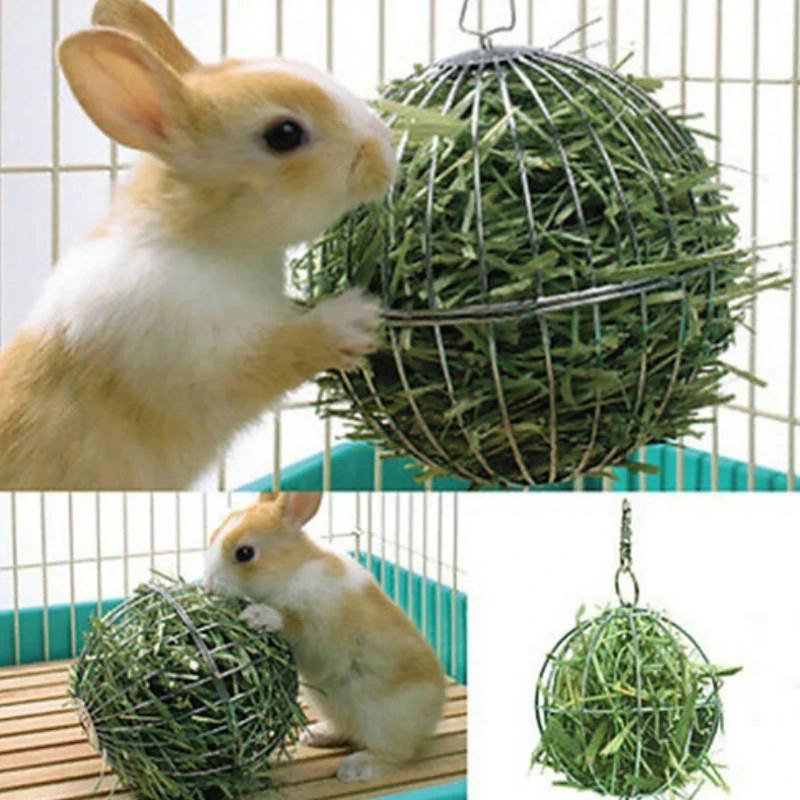 Rabbit Guinea Pig Grass Ball Pet Feeder Multipurpose Hay Ball Hanging Ball Feeder Toy Feeding Supplies for Chinchilla Rabbit