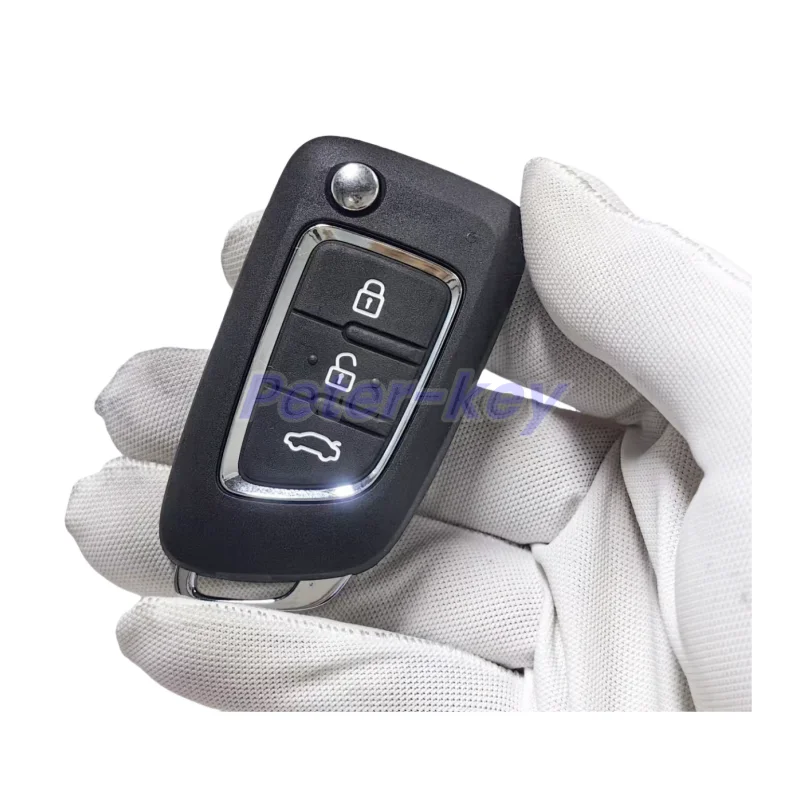 Peter-keys OEM Car Folding Flip Remote Key 3 Button 433Mhz with