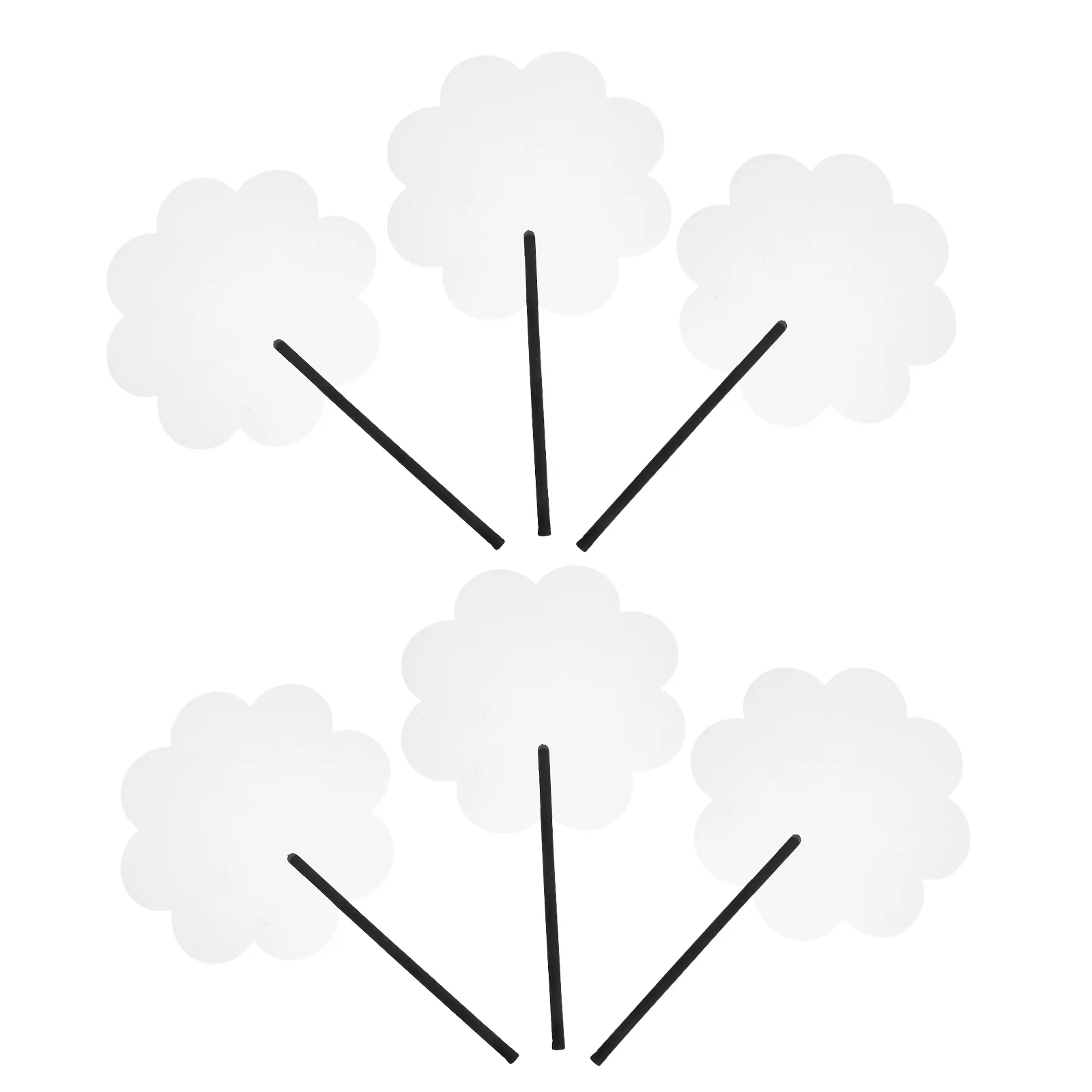 6 Stuks Doorzichtige Plastic Ronde Lege Fans Handheld voor Kinderen DIY Schilderen Zomer Feestartikelen Ambachtelijke Decoratie Decoratieve Fan Kleuring