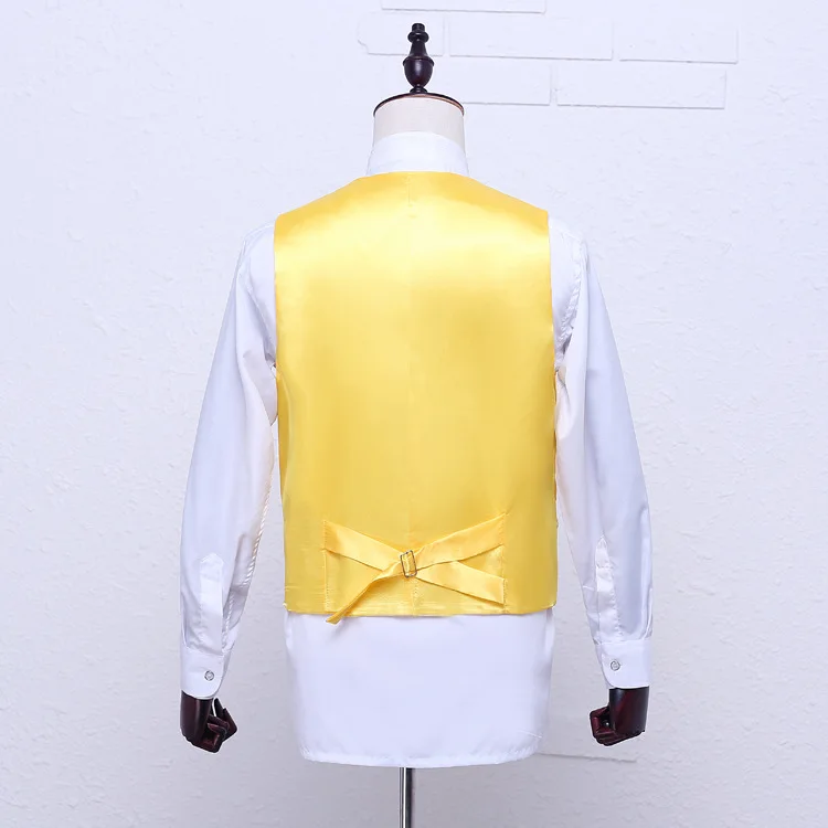 2026 Men's Gold Sleeveless Suit Vest with Shiny Silver Sequin Decoration, Perfect for Wedding Party Stage Performance Waistcoat