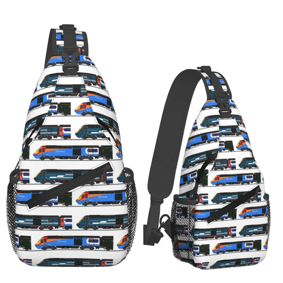 Class 43 HST (Intercity 125) Trains Chest Bag Men Sling Crossbody Backpack Chest Bag Travel Hiking Daypack Shoulder Bag