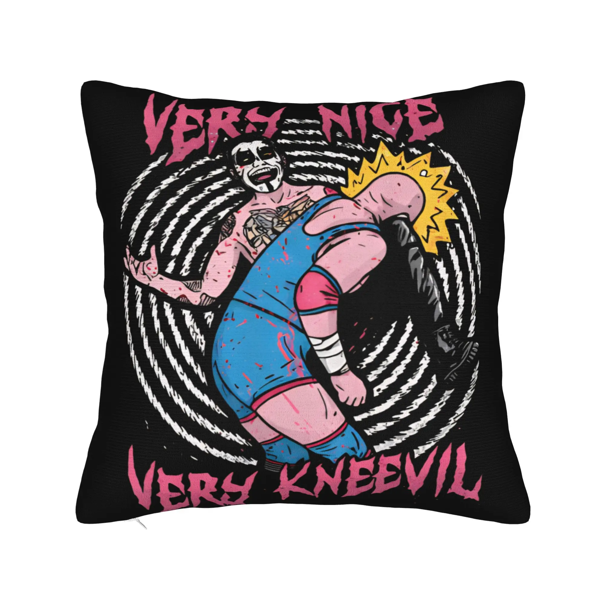 Danhausen Wrestling Pillowcase Polyester Cushion Cover Decorative Funny Very Nice Very Evil Curse Pillow Case Cover Car 40X40cm