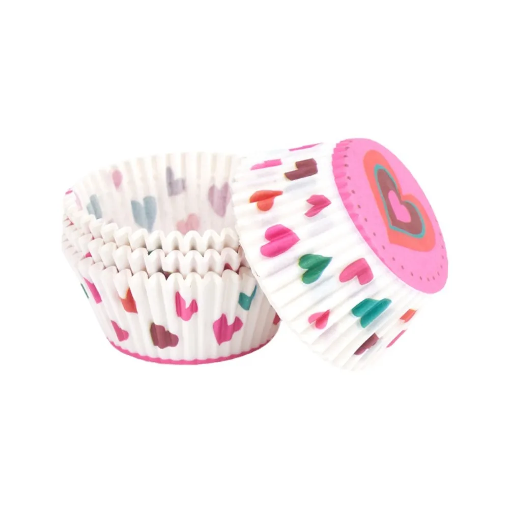 100pcs Colorful Cupcake Liners Greaseproof Paper Nonstick Molds Cupcake Wrappers Food Grade Standard Size Baking Cups