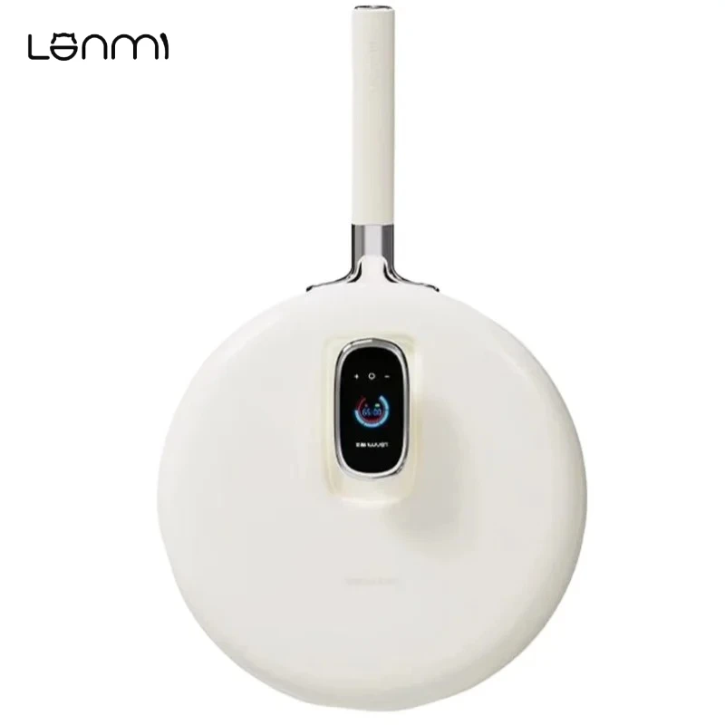 

LANMI 32cm Titanium Spray Coating Frying Pan Intelligent Non-stick Pan Wok with Type-C Rechargeable Lid Household Cooking Wok