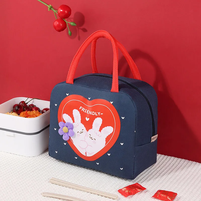 Toiletry Insulated Lunch Bags Cartoon Thermal Heat Lunch Tote Picnic Food Preservation Bag Cooler Ice Pack Lunch Box Storage Bag