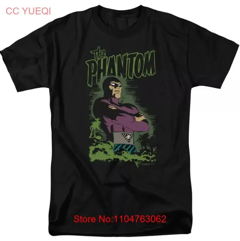 The Phantom Jungle Protector T Shirt sous licence bande dessinée noir vintage lavé respirant vêtements de créateur haut pour un usage quotidien