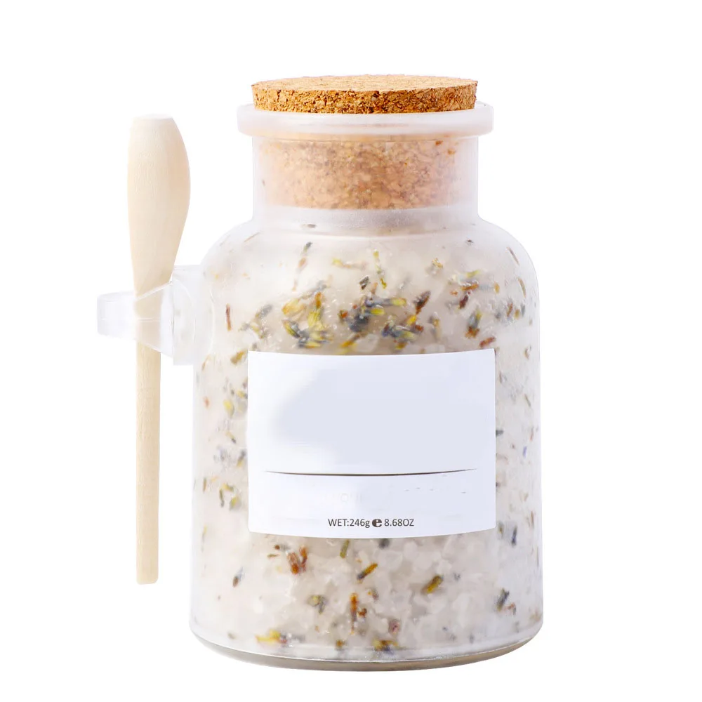 Lavender Dried Flower Bath Salts Natural Mineral Salt Foot Bath Salt for Whitening Exfoliating Cleaning