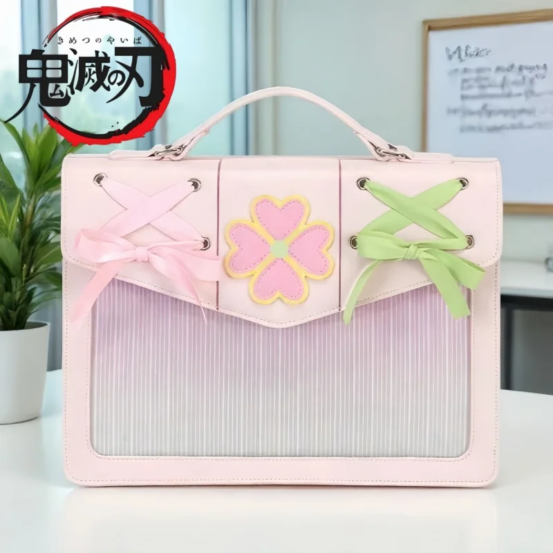 

Demon Slayer Kanroji Mitsuri Ita Bag Large-capacity Card Badge Figurine Display Backpack Commuting Transparent Bag Festival Gift