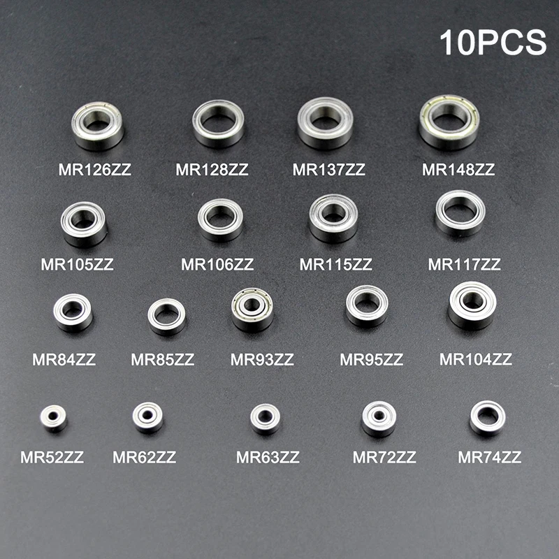 ミニチュアベアリング付きボールベアリング,高速,直径1050,mr105 zz,5x10x4mm,2z,10個