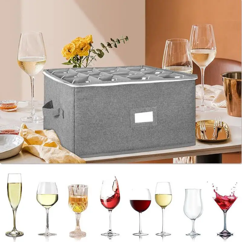 Moving Boxes For Glasses Glassware Storage With Dividers Moving Supplies Cup Storage Organizer Fine China Storage Containers For