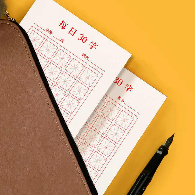 100 blätter Stift Kalligraphie Papier Chinesischen Charakter Schreiben Grid Reis Quadratischen Übung Bücher Anfänger Chinesische Praxis Stationerys