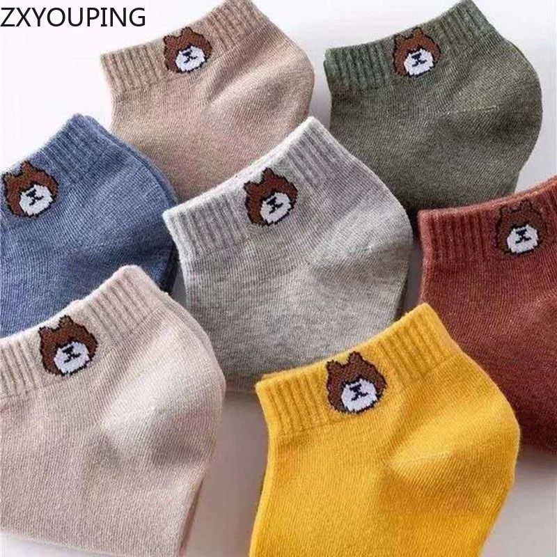 10pairs Ankle Socks Soft Pure Cotton Low Cut Athletic Casual Mutil Color Invisible Socks for Women