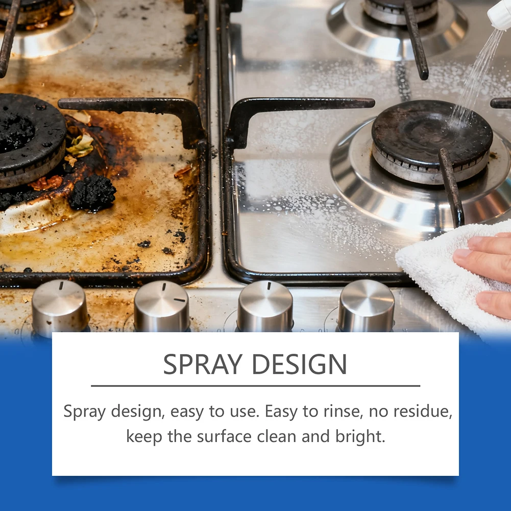 El desengrasante de superficies de cocina disuelve al instante la grasa de cocina tenosa. Cocina Profesional Limpia Espumosa