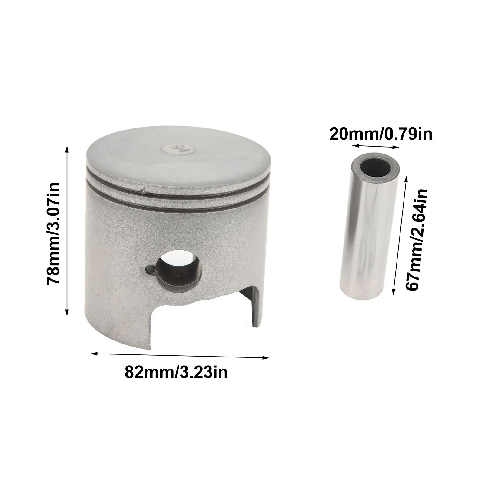 82 مللي متر المكبس الدائري عدة سبائك الصلب 688 ‐ 11631 ‐ 00 ل Parsun 75 85HP 90HP 2 السكتة الدماغية محرك خارجي