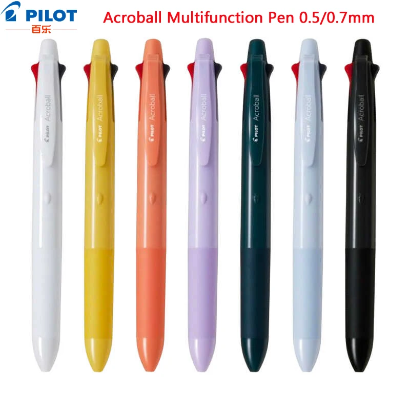 Pilot Acroball Multifungsi 5 in 1 Pulpen & Pensil Otomatis Tulisan Halus Getaran Rendah untuk Mencatat Menggambar Merancang